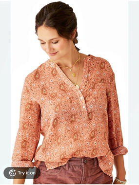Carve designs womens Dylan gauze shirt size medium